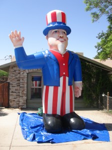 15ft. tall Uncle Sam advertising balloon